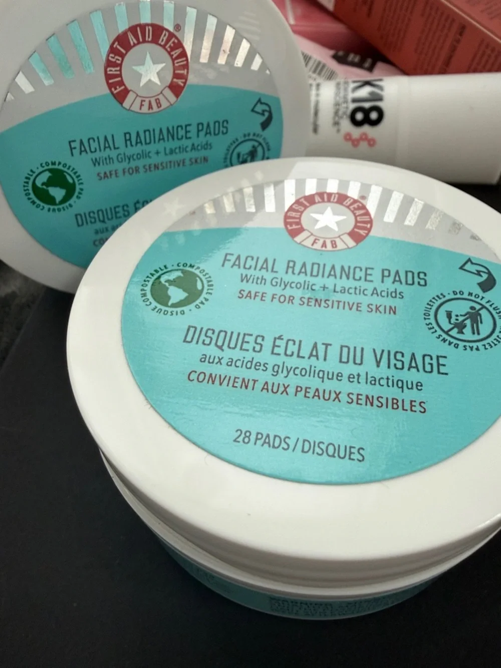*NEW*28pads*First Aid Beauty* Radiance Pads with Glycolic + Lactic Acids